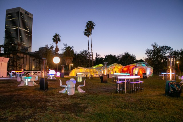 Reception on the Great Lawn at La Brea Tar Pits