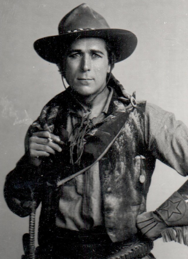Black and white photo of William Hart in western costume