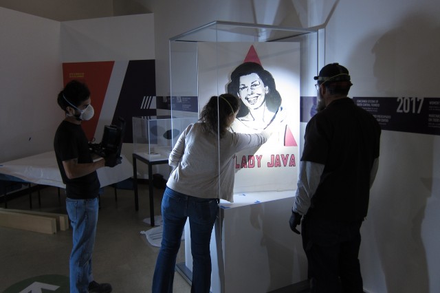 The making of Rise Up LA Exhibition ACT UP poster installation