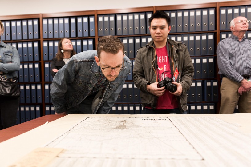 Museum guests in the Seaver Center